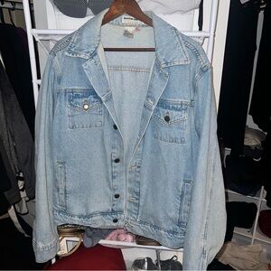American Apparel 2010 denim jean jacket size Large made in USA